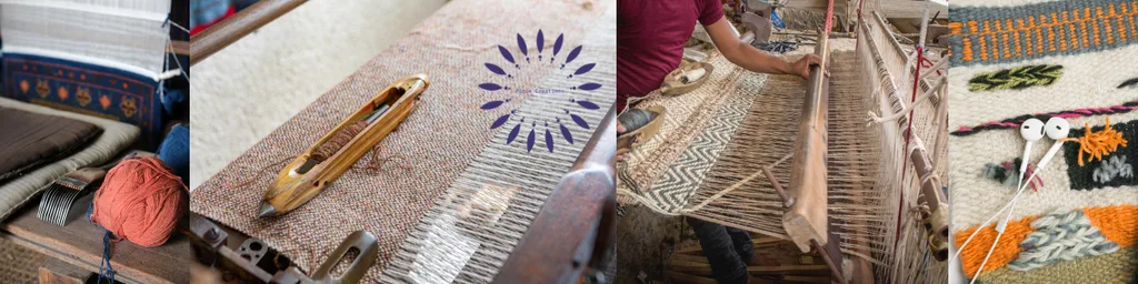 Wool and silk hand-knotted rug from India — certified production