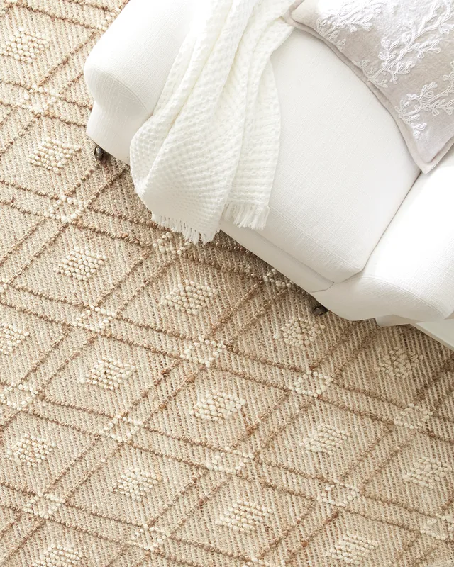 Handmade jute rug — natural fibre, layerable